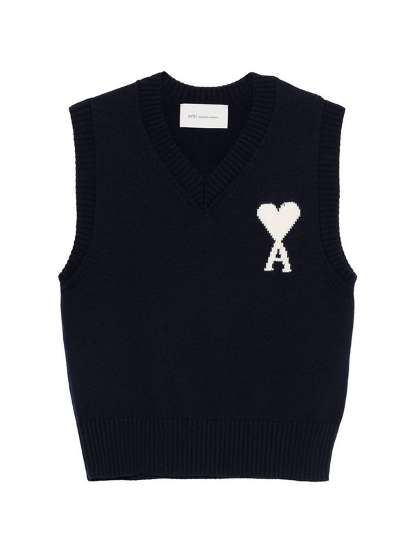 Ami Alexandre Mattiussi Ami De Coeur Sweater Vest - Blue
