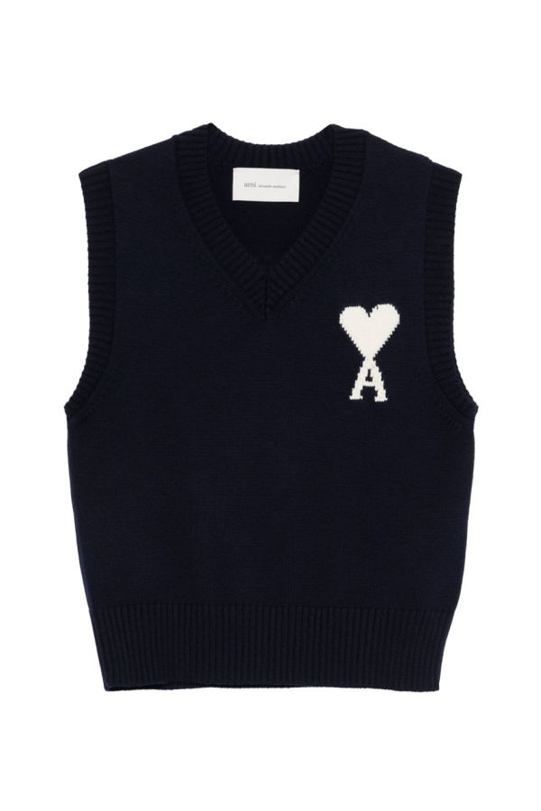 Ami Alexandre Mattiussi Ami De Coeur Sweater Vest - Blue