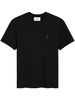 Ami Alexandre Mattiussi Ami De Coeur Cotton T-Shirt - Black - Thumbnail 1