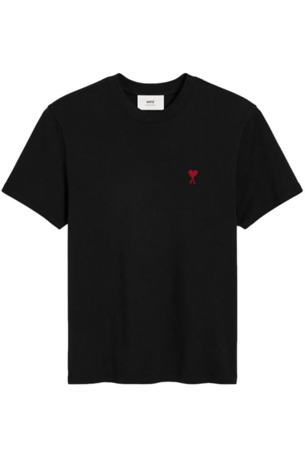 Ami Alexandre Mattiussi Ami De Coeur Cotton T-Shirt - Black