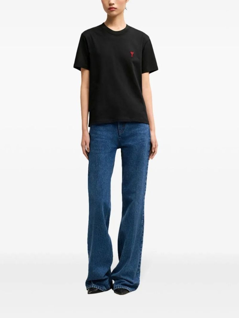 Ami Alexandre Mattiussi Ami De Coeur Cotton T-Shirt - Black