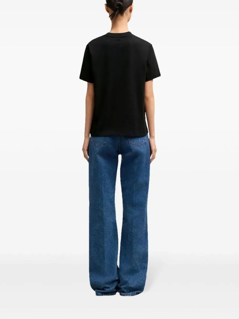 Ami Alexandre Mattiussi Ami De Coeur Cotton T-Shirt - Black