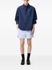 Ami Alexandre Mattiussi Striped Cotton Shorts - Clear Blue - Thumbnail 3