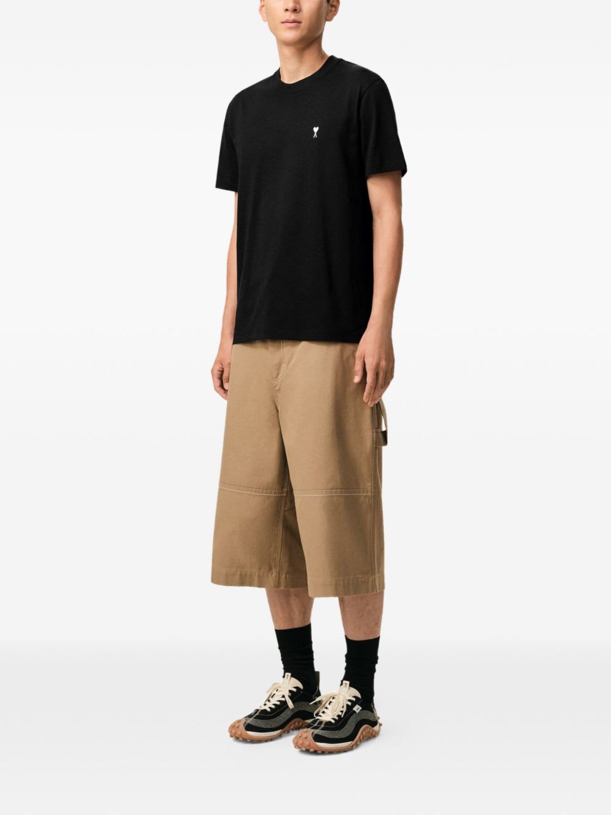 Ami Alexandre Mattiussi Ami De Coeur T-Shirt - Black - Image 3 of 5