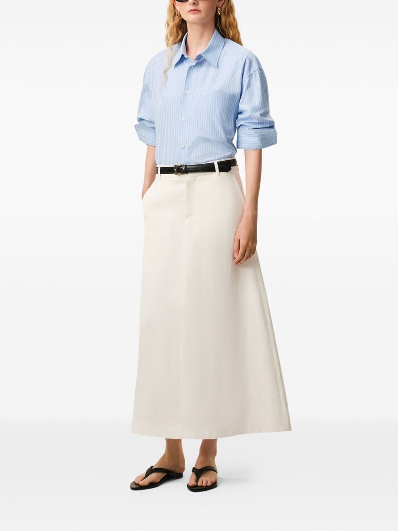 Ami Alexandre Mattiussi Striped Cotton Shirt - Clear Blue