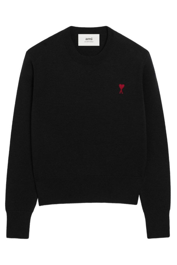 Ami Alexandre Mattiussi Ami De Coeur Wool Sweater - Black