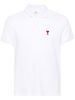 Ami Alexandre Mattiussi Ami De Coeur Cotton Polo Shirt - White - Thumbnail 1