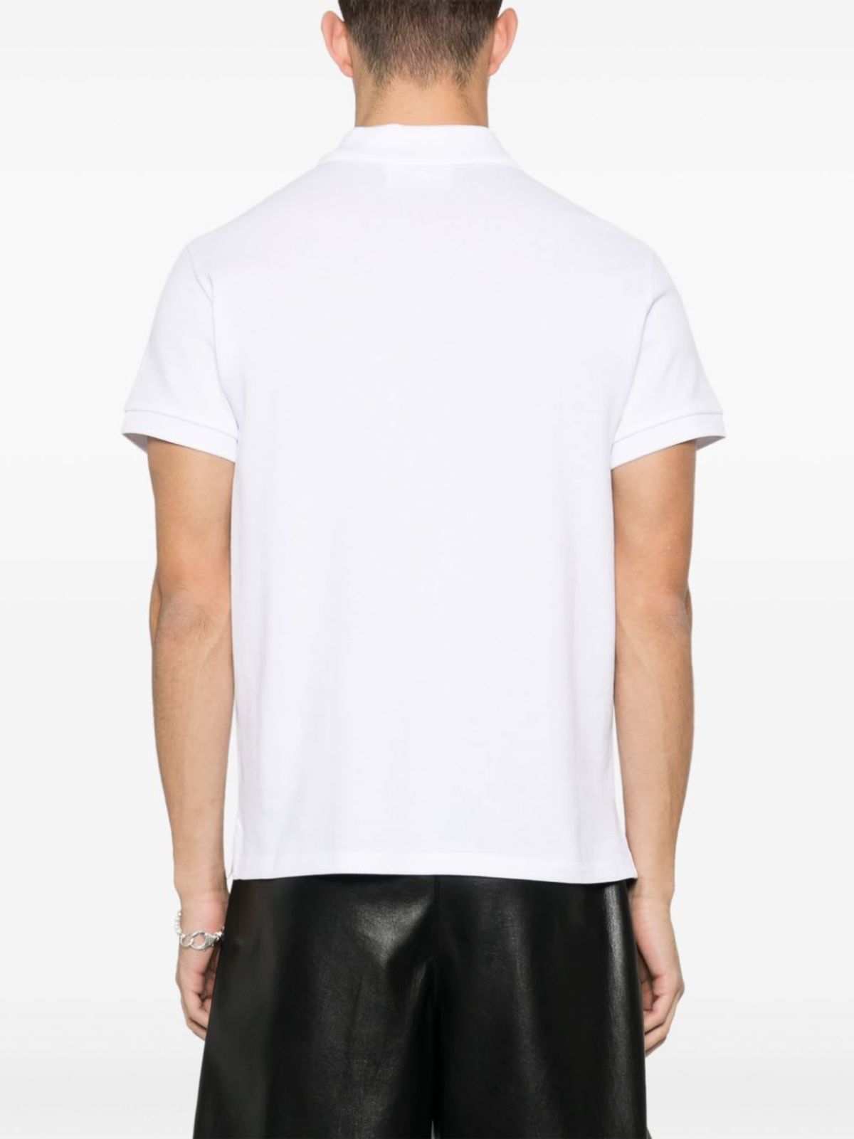 Ami Alexandre Mattiussi Ami De Coeur Cotton Polo Shirt - White - Image 2 of 5