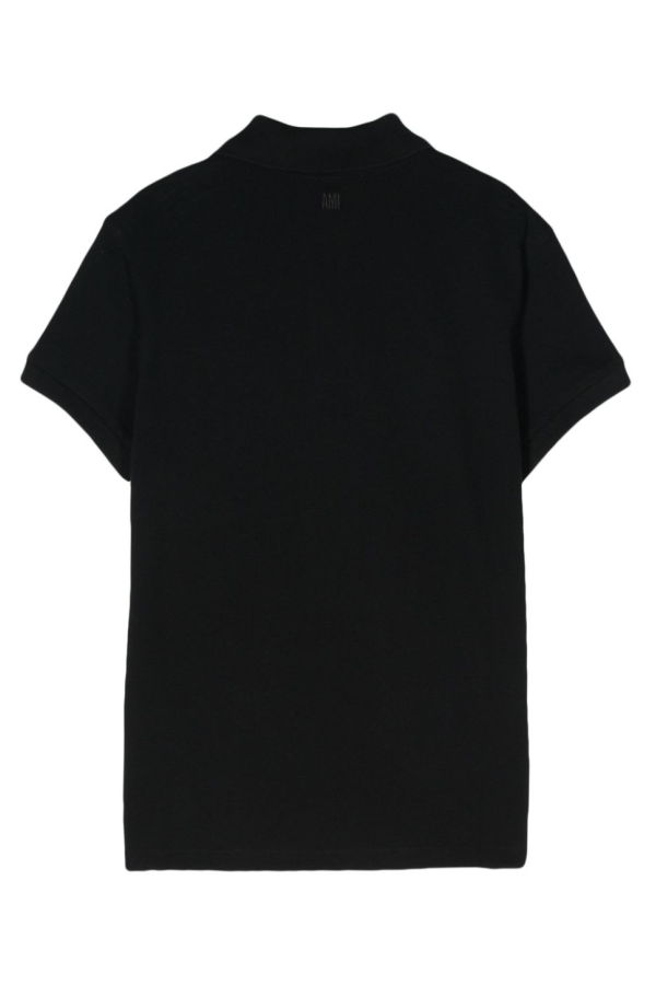 Ami Alexandre Mattiussi Ami De Coeur Cotton Polo Shirt - Black