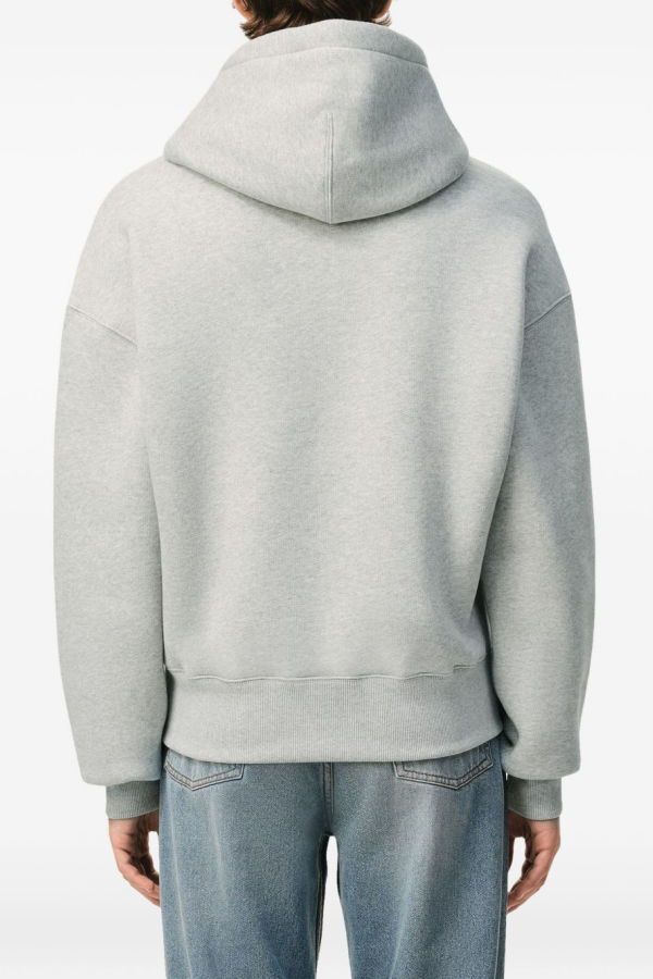 Ami Alexandre Mattiussi Ami De Coeur Cotton Hoodie - Gray