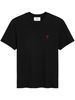 Ami Alexandre Mattiussi Ami De Coeur Cotton T-Shirt - Black - Thumbnail 1