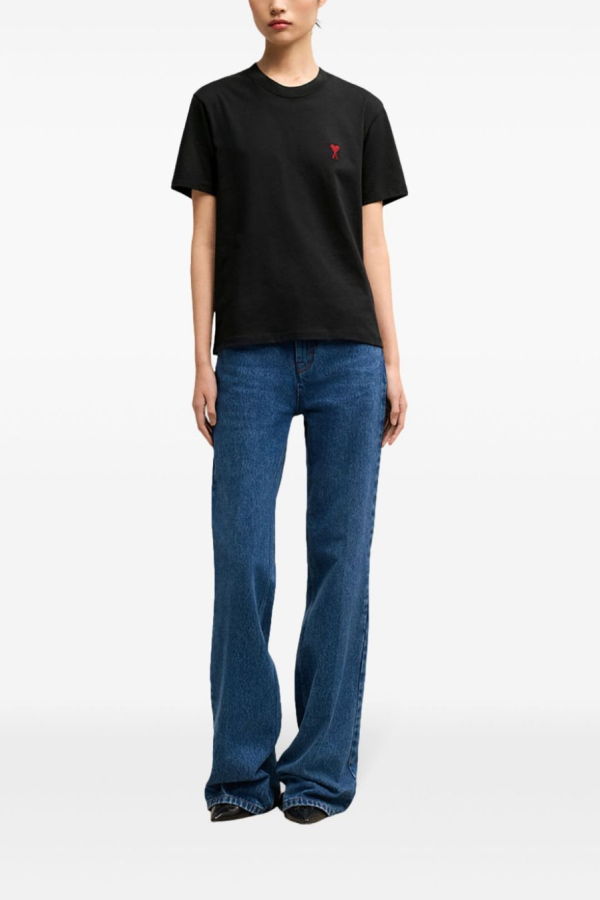 Ami Alexandre Mattiussi Ami De Coeur Cotton T-Shirt - Black