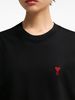 Ami Alexandre Mattiussi Ami De Coeur Cotton T-Shirt - Black - Thumbnail 4