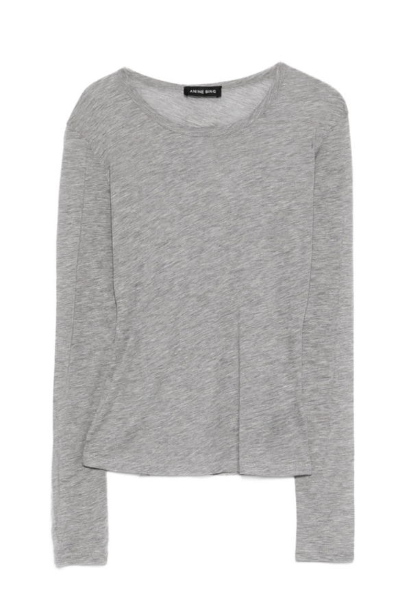 Anine Bing T-Shirt Top - Gray