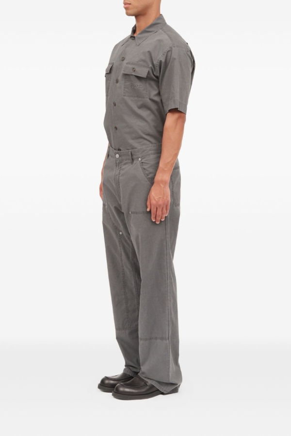 MM6 Maison Margiela Wide-Leg Denim Jeans - Gray