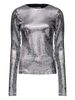 MM6 Maison Margiela Metallized Top - Silver - Thumbnail 1