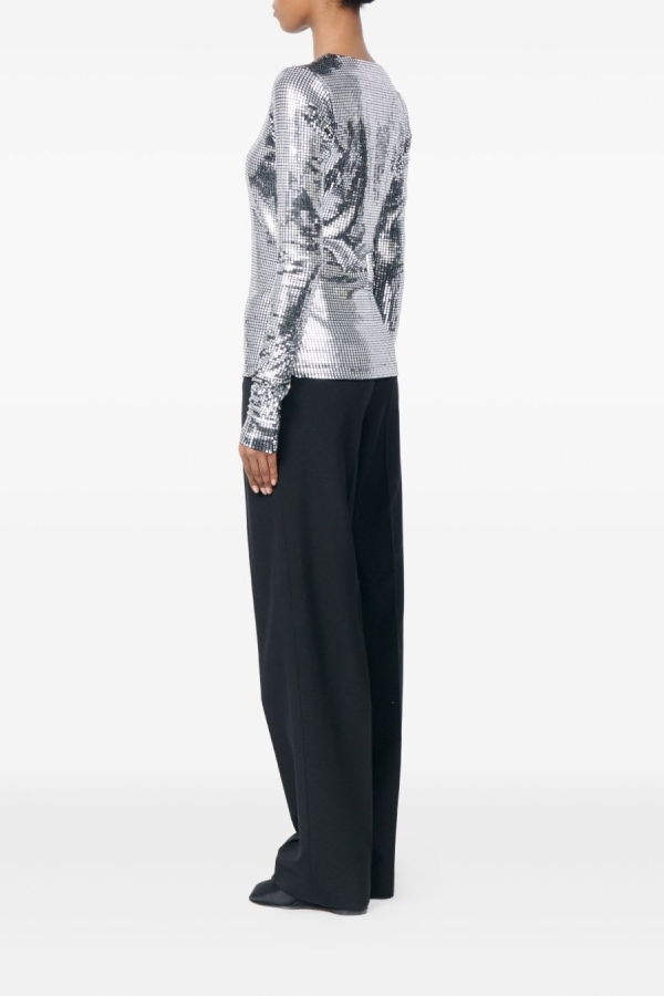 MM6 Maison Margiela Metallized Top - Silver