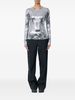 MM6 Maison Margiela Metallized Top - Silver - Thumbnail 3