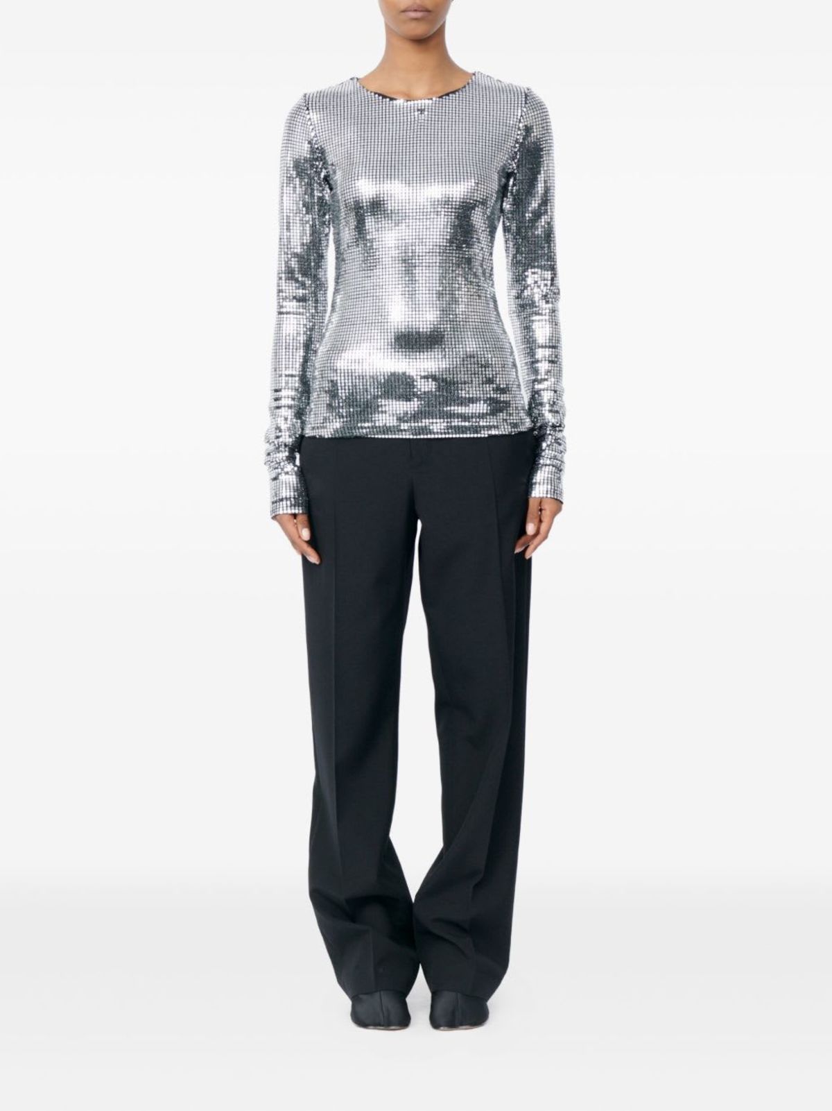 MM6 Maison Margiela Metallized Top - Silver - Image 3 of 4