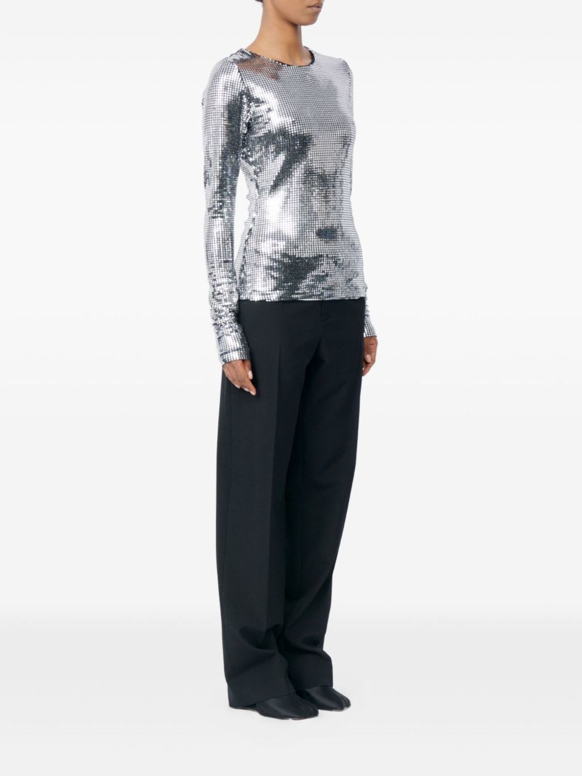MM6 Maison Margiela Metallized Top - Silver - Image 4 of 4