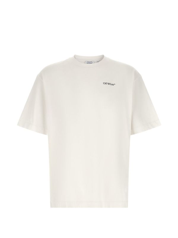Off-White Half Arrow Cotton T-Shirt - White Off-White Half Arrow Cotton T-Shirt - White