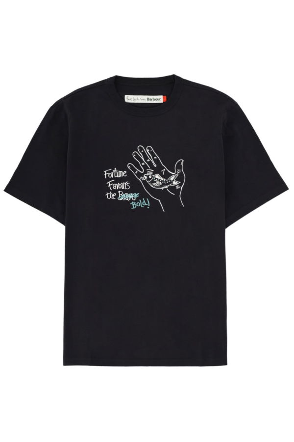 PAUL SMITH Cotton T-Shirt x Barbour T-Shirt - Blue