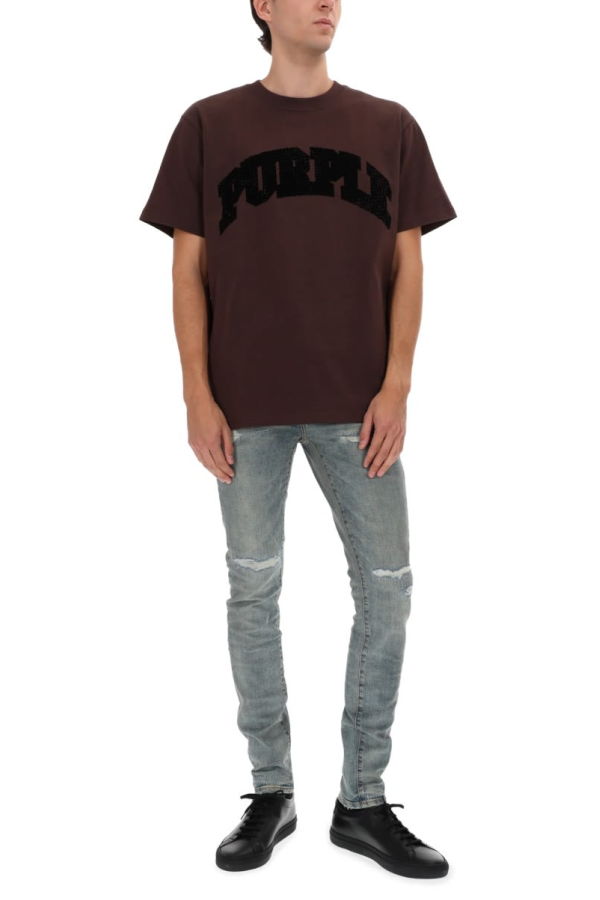 PURPLE Brand Logo T-Shirt - Brown