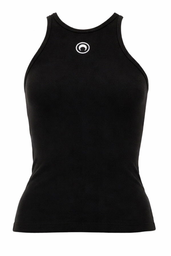 MARINE SERRE Top With Moon Logo Top - Black