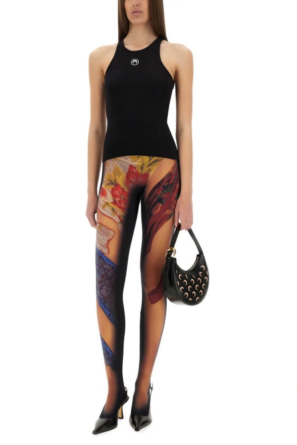 MARINE SERRE Top With Moon Logo Top - Black