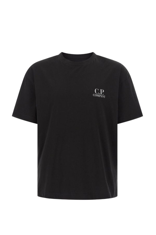 C.P. Company Logo Cotton T-Shirt - Black