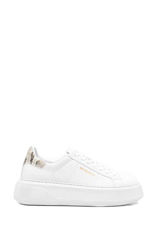 Woolrich Chunky Court Leather Sneakers - White