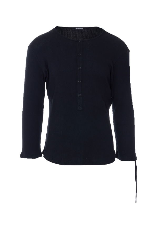Ann Demeulemeester Ilyas Serafino Long Sleeve Top - Black