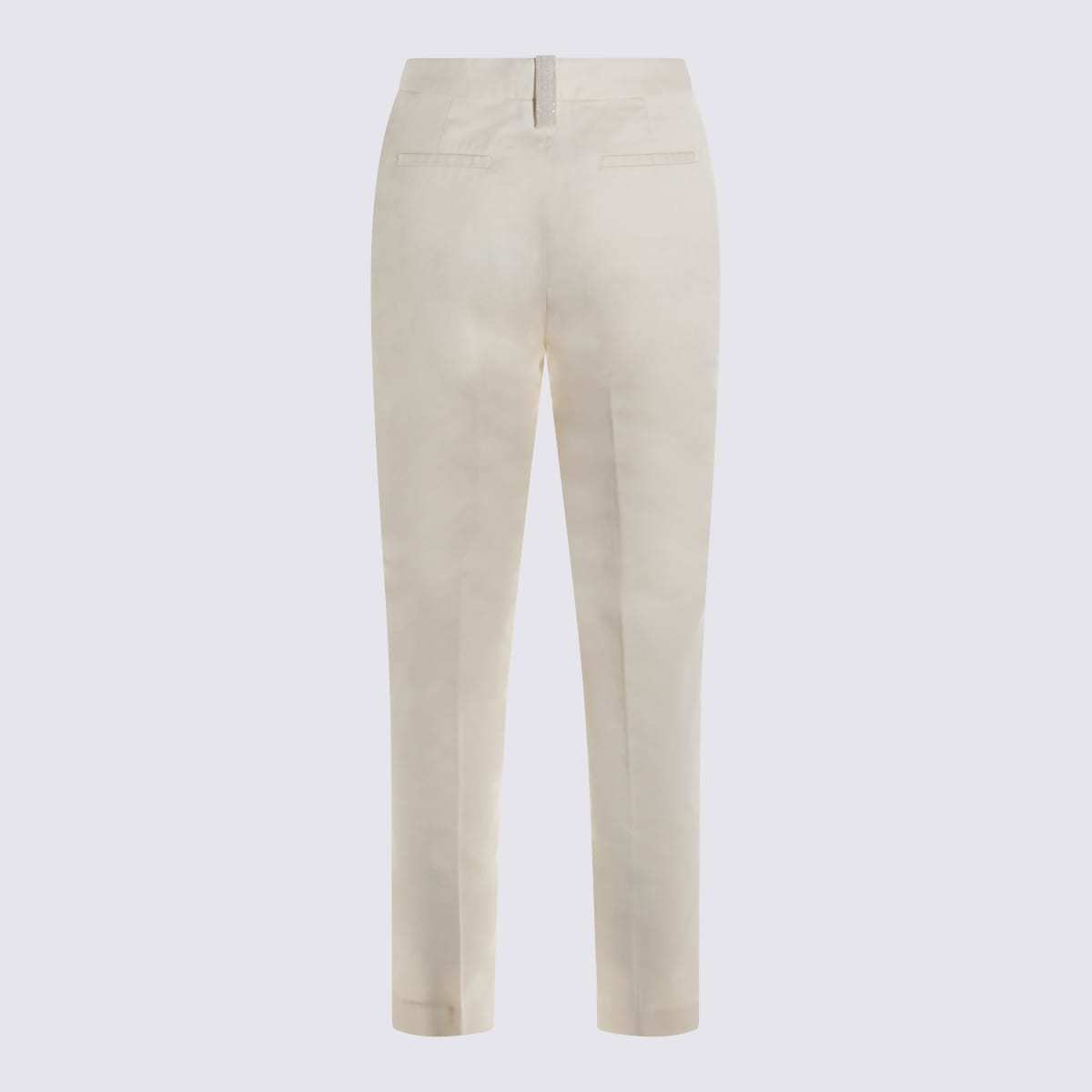 Fabiana Filippi White Cotton Pants - Burro - Image 2 of 4