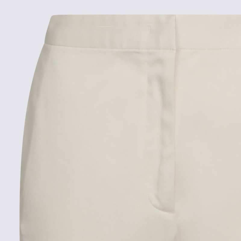Fabiana Filippi White Cotton Pants - Burro