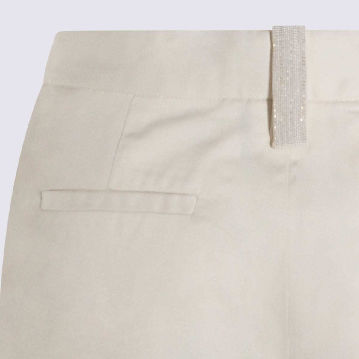Fabiana Filippi White Cotton Pants - Burro - Image 4 of 4