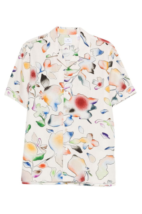 PAUL SMITH PS by Paul Smith Printed Shirt - White