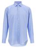 Barba Napoli Oxford Cotton Shirt - Light Blue - Thumbnail 1