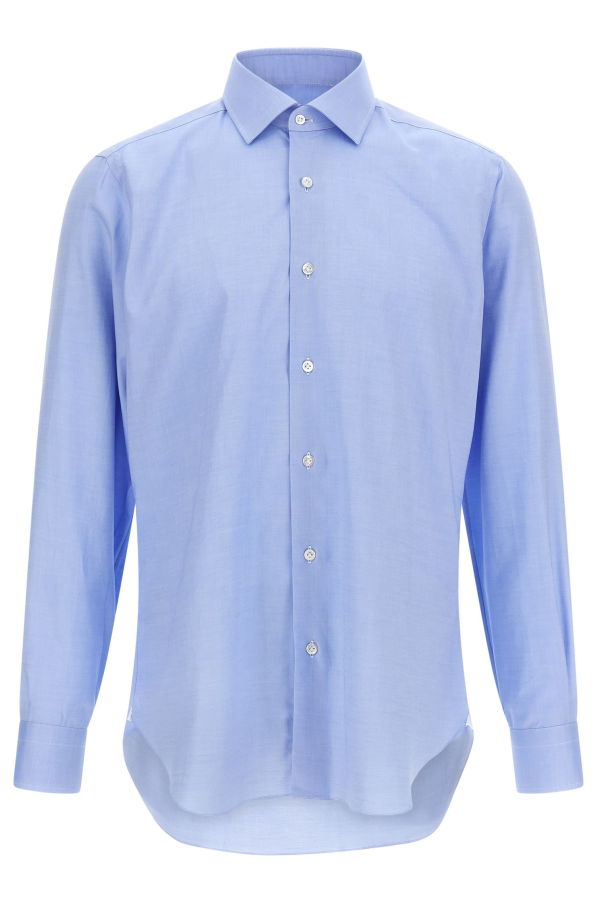Barba Napoli Oxford Cotton Shirt - Light Blue