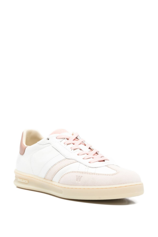 Woolrich Double U Leather Sneakers - Pink