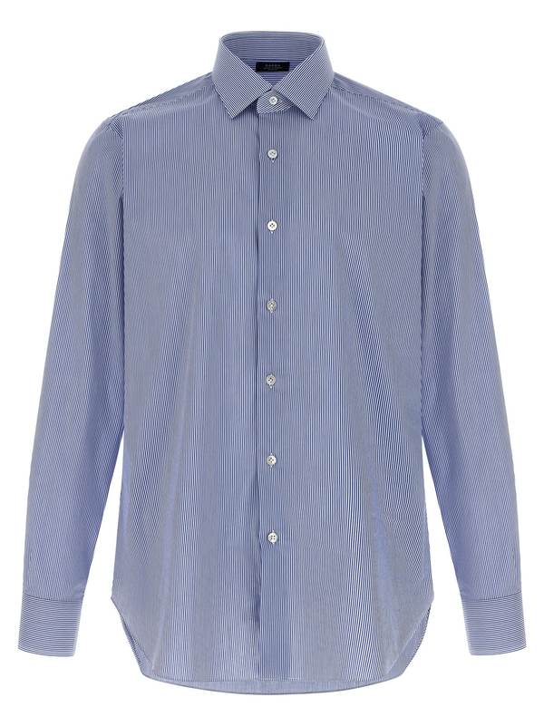 Barba Napoli Striped Shirt - Blue