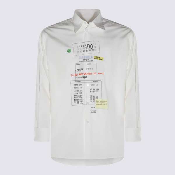 MM6 Maison Margiela White Cotton Shirt - White