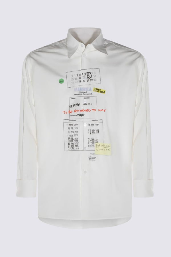 MM6 Maison Margiela White Cotton Shirt - White