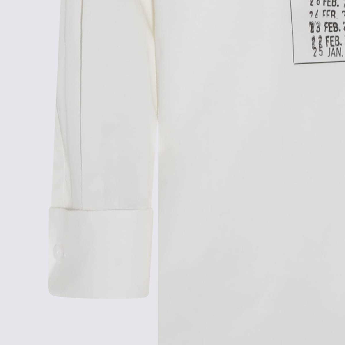 MM6 Maison Margiela White Cotton Shirt - White - Image 4 of 4