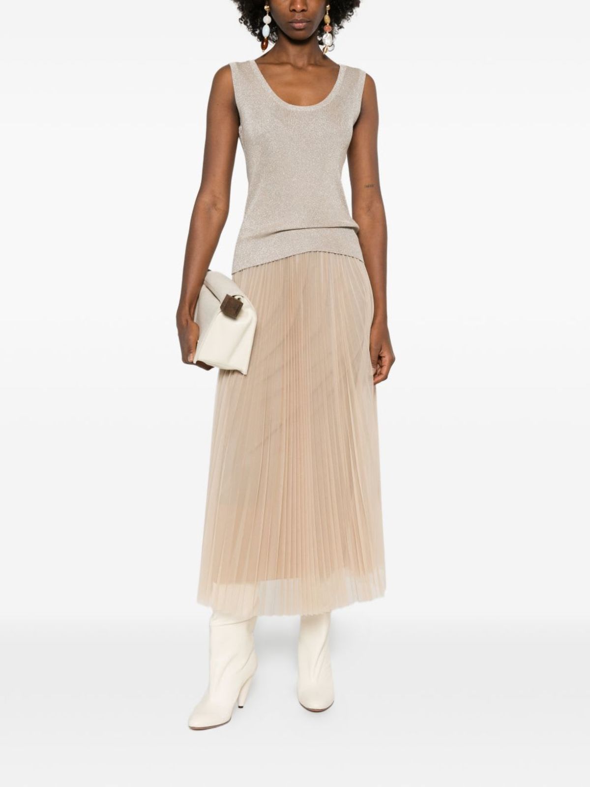 Fabiana Filippi Tank Top - Ivory - Image 3 of 5