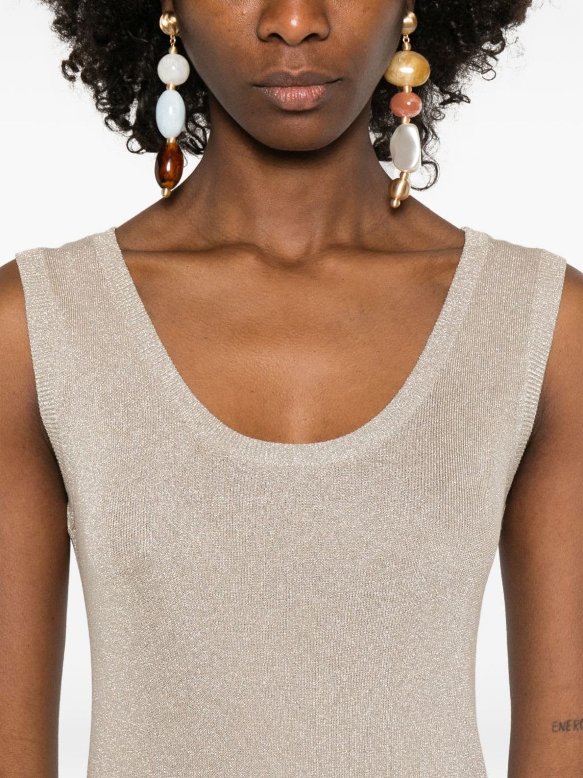 Fabiana Filippi Tank Top - Ivory - Image 4 of 5