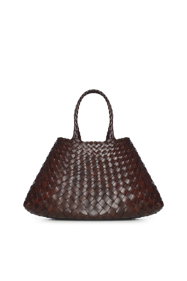 Dragon Diffusion Small Santa Croce Leather Tote - Dark Brown