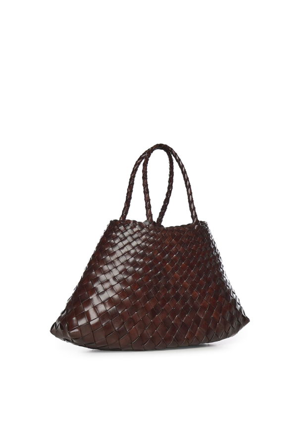 Dragon Diffusion Small Santa Croce Leather Tote - Dark Brown