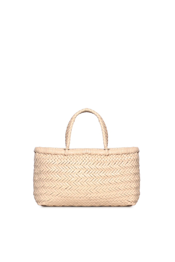 Dragon Diffusion Mini Flat Gora Leather Tote - Pearl