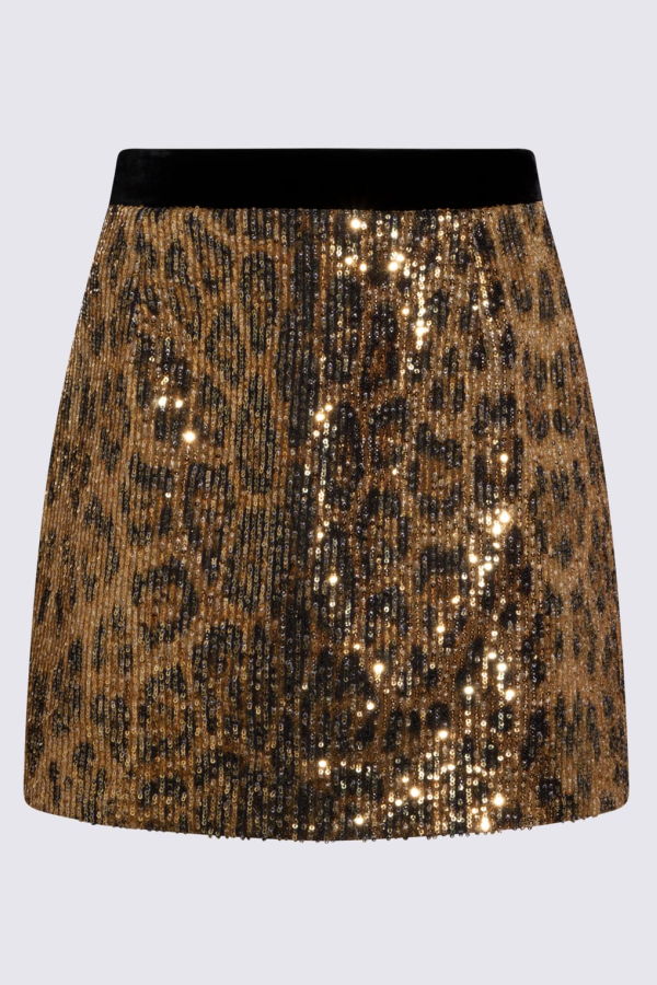 Roberto Cavalli Leopard Skirt - Beige
