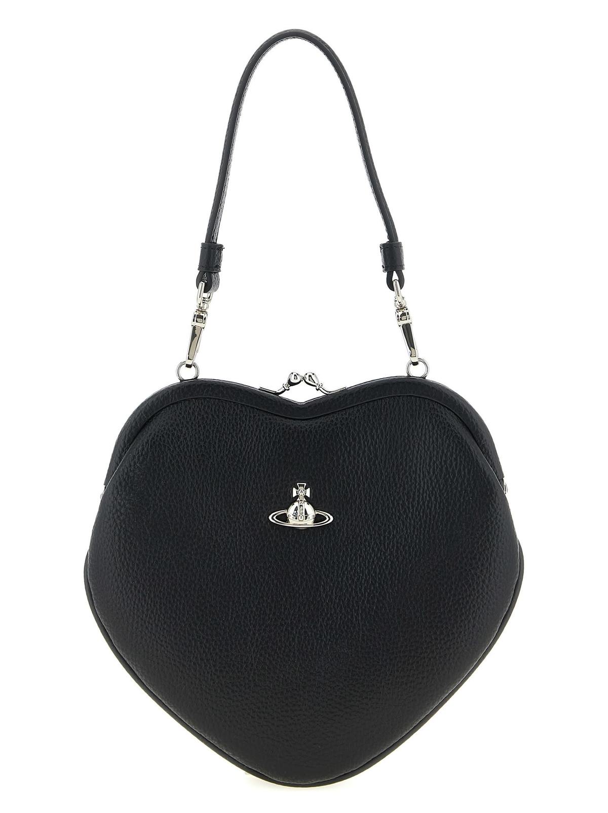 Vivienne Westwood Belle Heart Frame Handbag - Black - Image 1 of 4